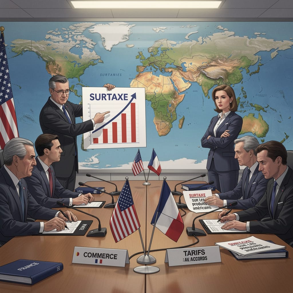 Trump Surtaxes GuerreCommerciale FranceUSA Commerce