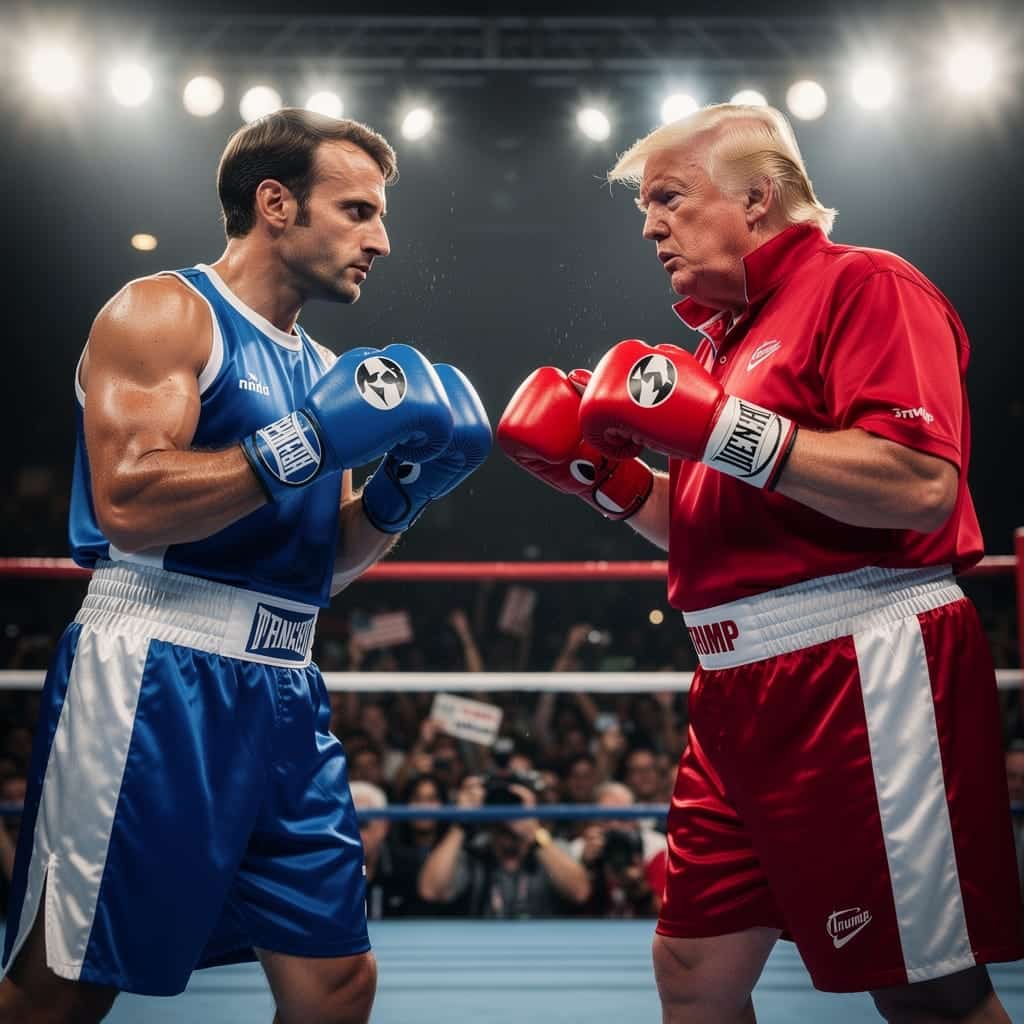 Trump France Venez et voyez MacronTrump la France face Ă lintimidation