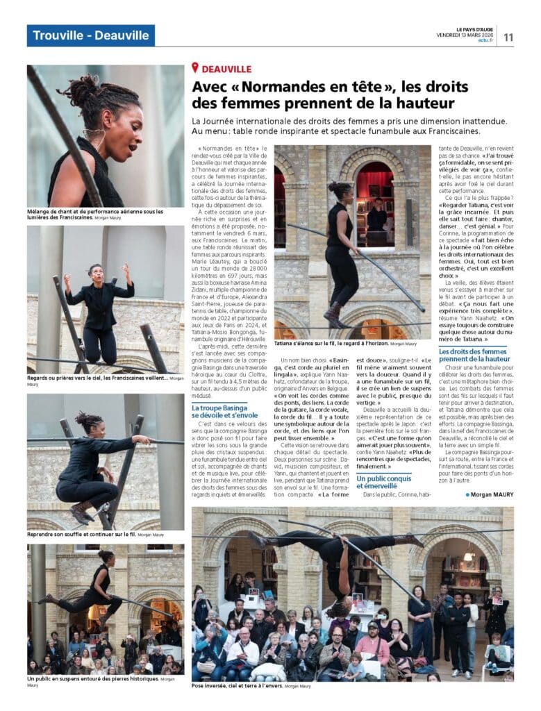 Funambule au coeur des Franciscaines à Deauville