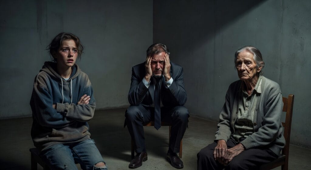 Toutes les générations sont touchés au coeur d'une société qui ne sait plus voir les dangers