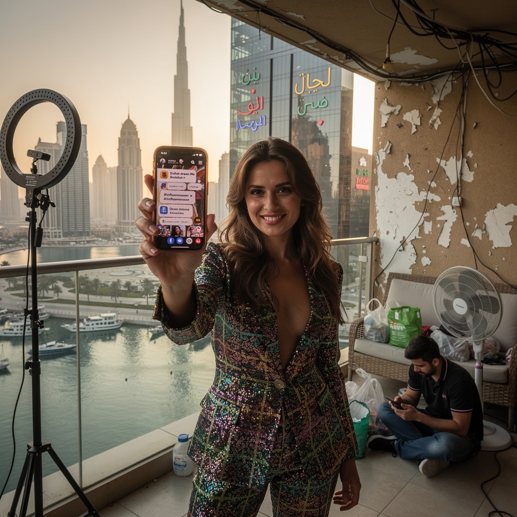 FLUX20260413134204 Venez et voyez Influenceurs vers la paranoöia du bling bling