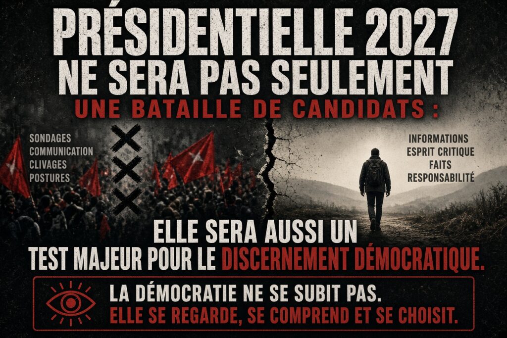 La présidentielle 2027 ne sera pas seulement une bataille de candidats  elle sera aussi un test majeur pour le discernement démocratique